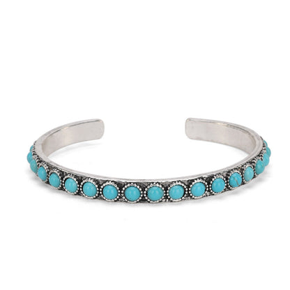 Rustic Couture's® Natural Stone Concho Oval Bracelet