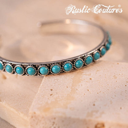 Rustic Couture's® Natural Stone Concho Oval Bracelet