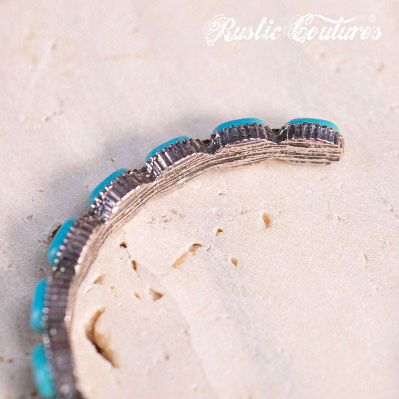 Rustic Couture's® Natural Stone Concho Oval Bracelet