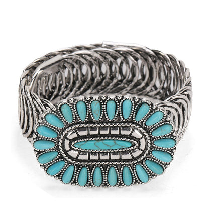 Rustic Couture's® Vintage Navajo Antique Silver Concho Bracelet