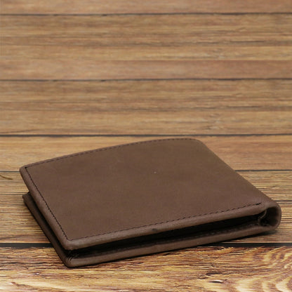 Genuine Leather Men's Bi-Fold Wallet