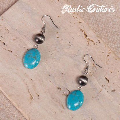 Rustic Couture's® Turquoise Beaded Necklace Earrings Set