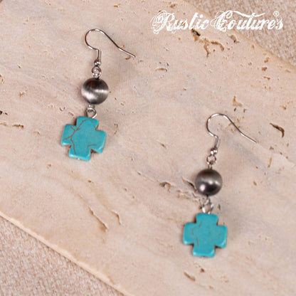 Rustic Couture's® Turquoise Beaded Necklace Earrings Set