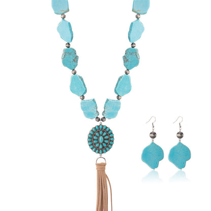 Rustic Couture's® Bohemian Pendant Necklace Earring Set