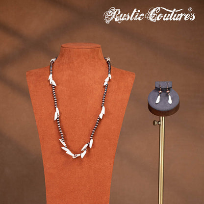 Rustic Couture's® Bohemian Beaded Pendant Necklace Set