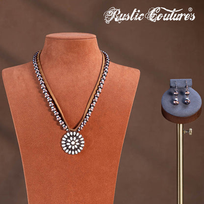 Rustic Couture's® Bohemian Jewelry Sets Pendant Necklace Earrings