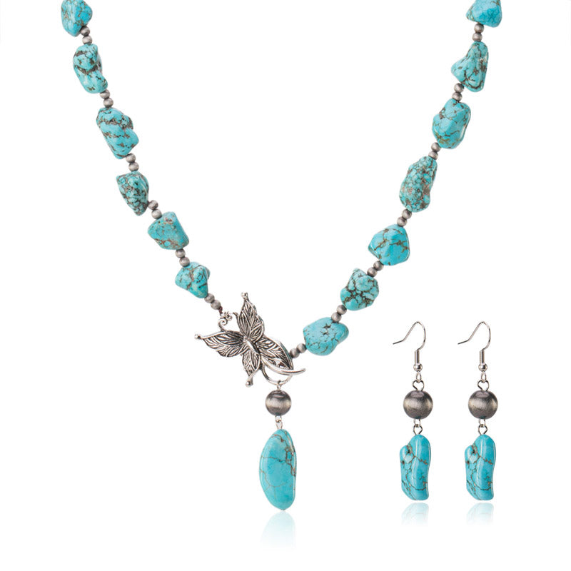 Rustic Couture's® Bohemian Pendant Necklace Earring Set