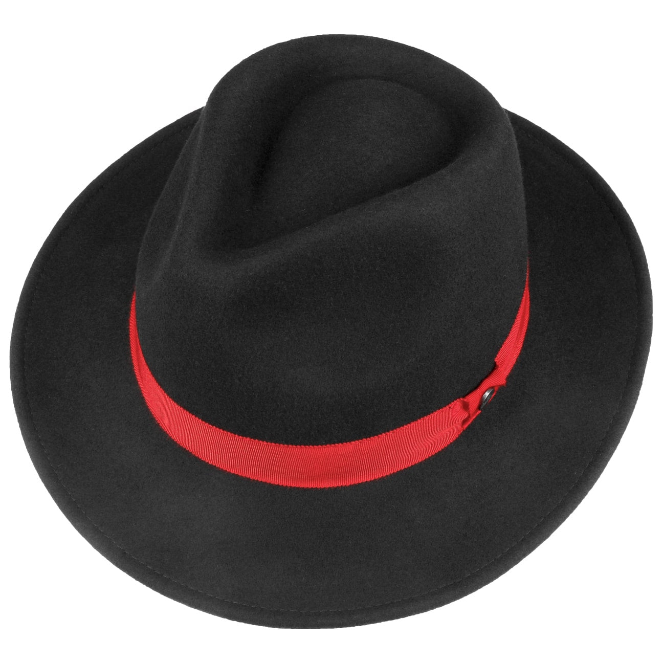 Sophisticated Look Red Corleone Felt Fedora Hat