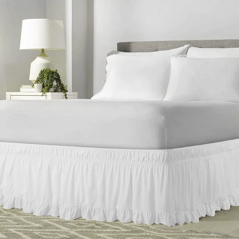 Ruffle Bed Skirt Surrounding Elastic Bed Skirt