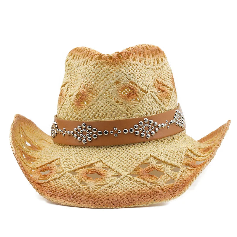 New Hollow Out Straw Western Cowboy Hat