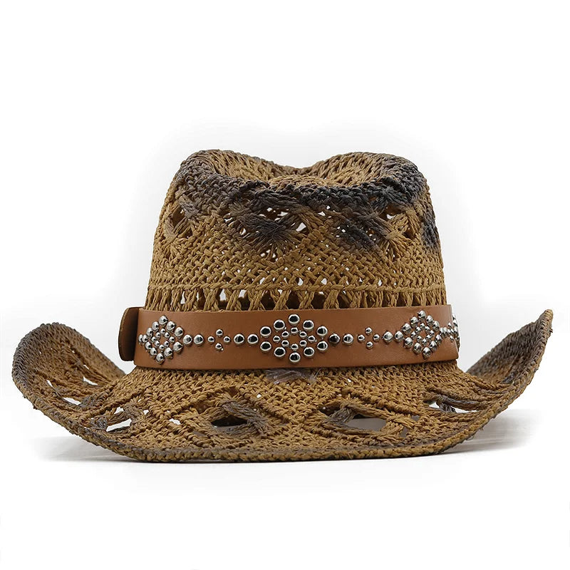 New Hollow Out Straw Western Cowboy Hat