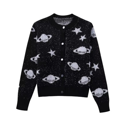 UFO Knit Cardigan Sweater