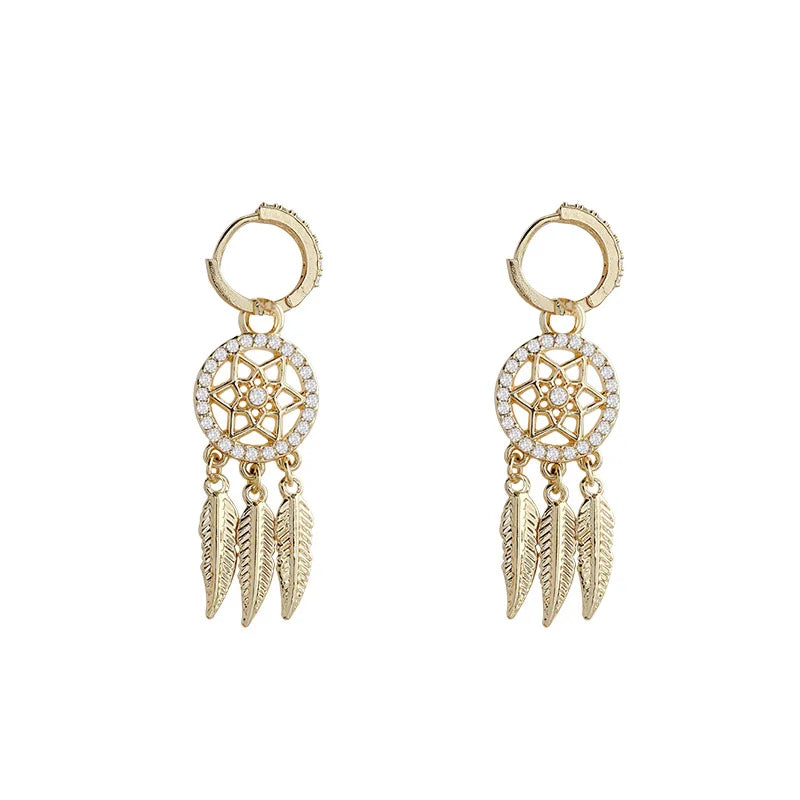 Dreamcatcher Drop Dangle Earrings