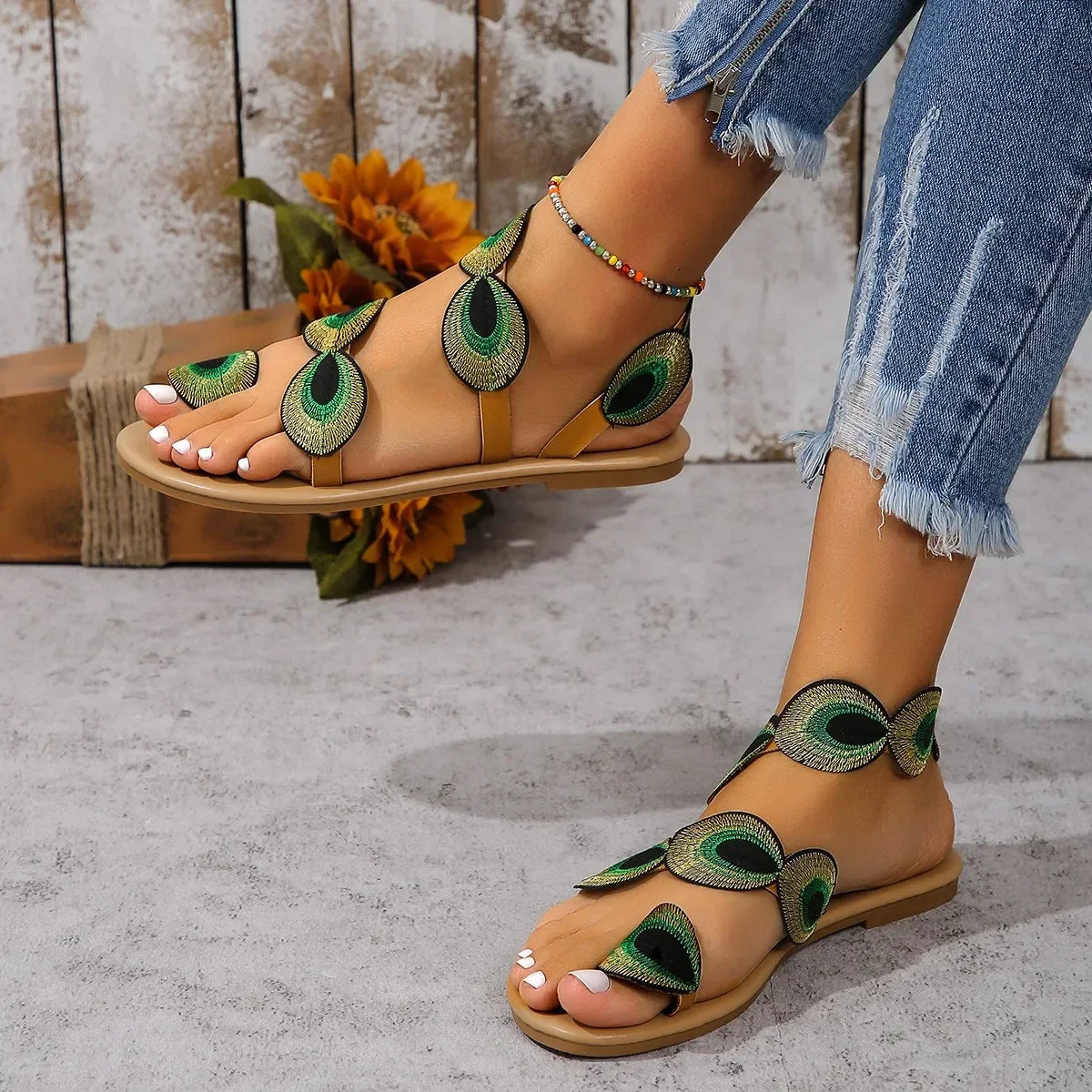 Peacock Sandals