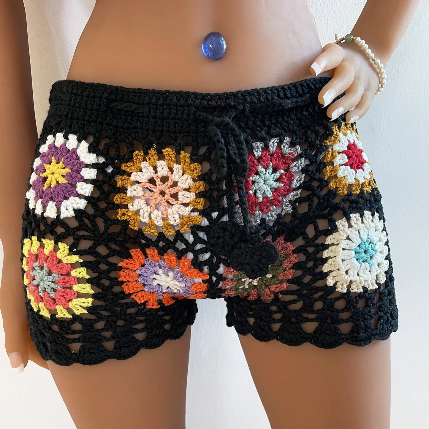 Momi Boho Crochet Shorts