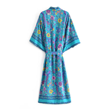 Kaori Peacock Kimono Robe