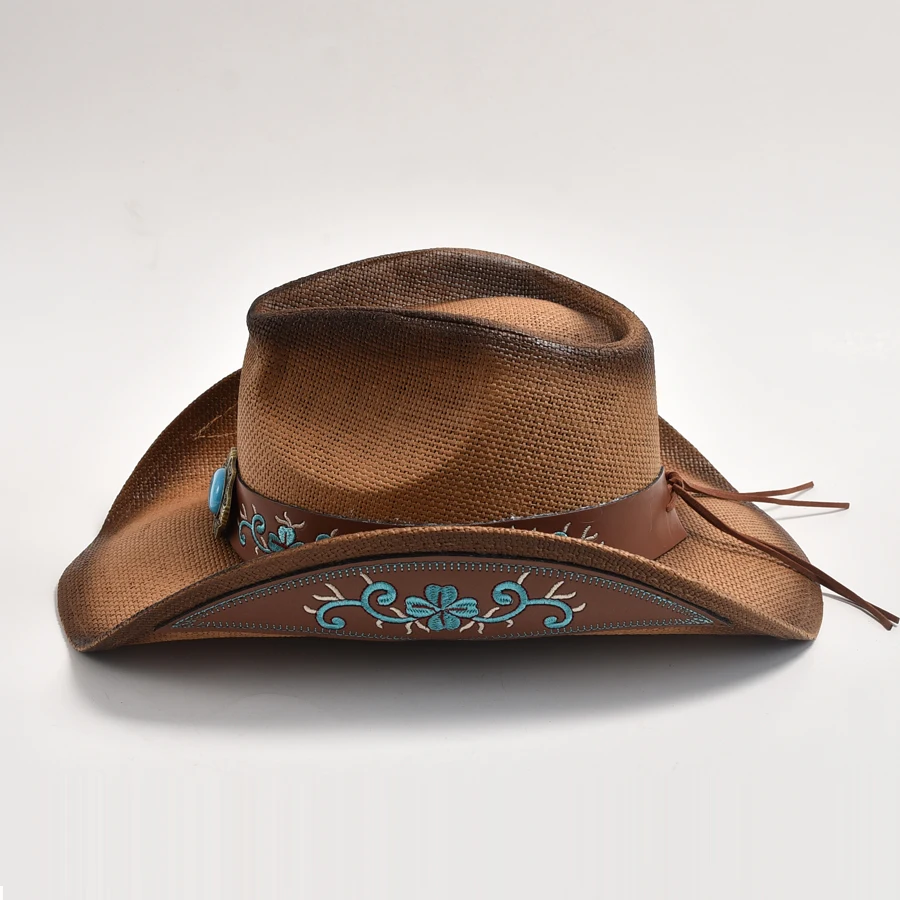 Straw Western Cowboy Hat Vintage Jazz Hat