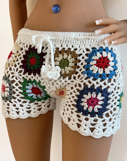 Momi Boho Crochet Shorts