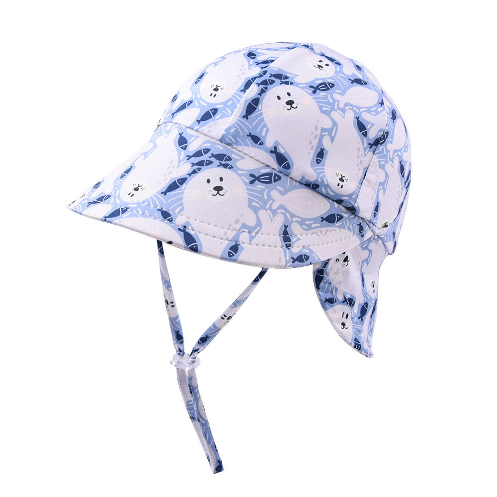 UPF 30+ Cute Seal Kids Bucket Hat