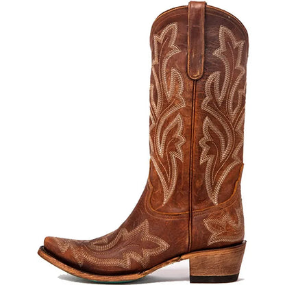 Classic High-Rise Western Cowboy Boots