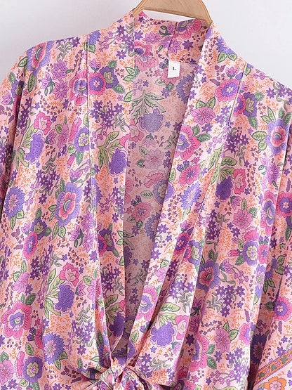 Odette Floral Cropped Kimono