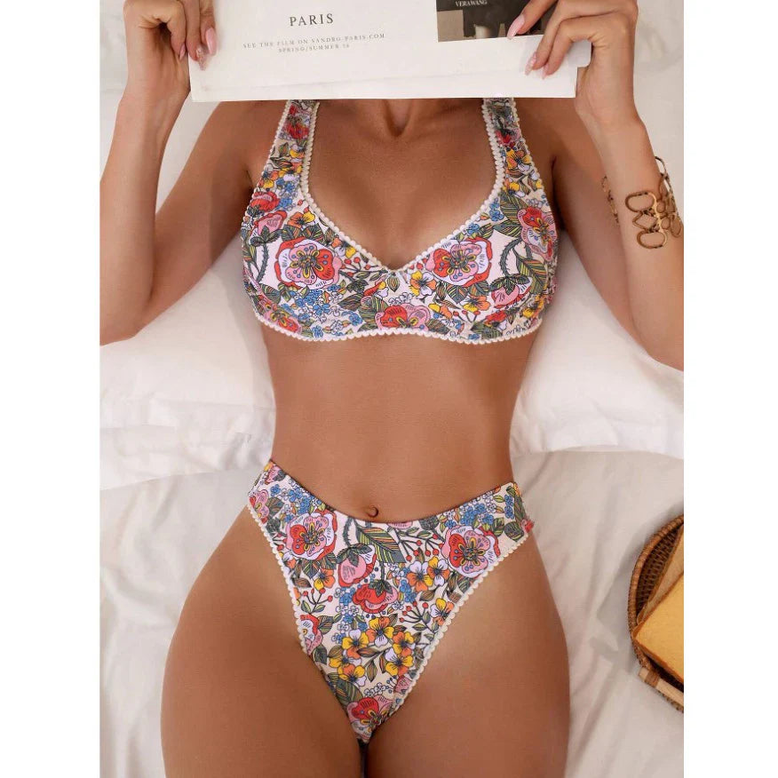 Tropical Paradise High Waist Swimsuit