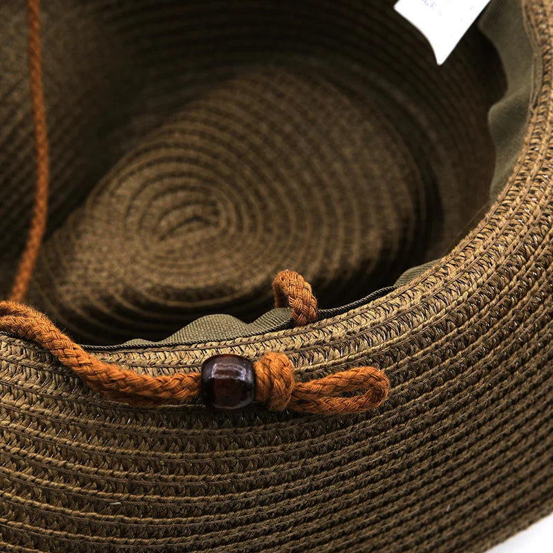 Straw Woven Leather Decorative Cowboy Hat