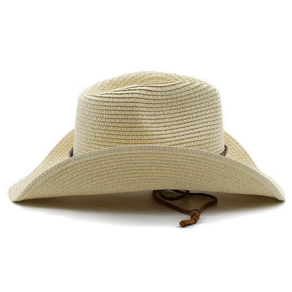 Straw Woven Leather Decorative Cowboy Hat