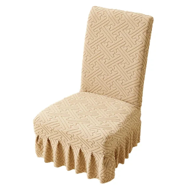 Premium Elastic Skirt Chair Cover