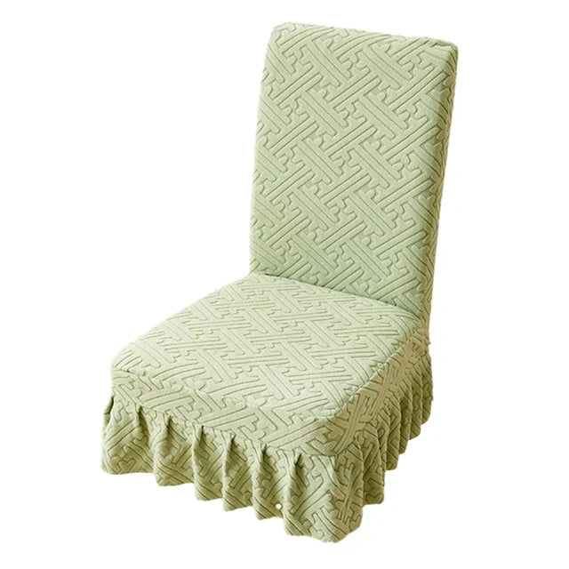 Premium Elastic Skirt Chair Cover