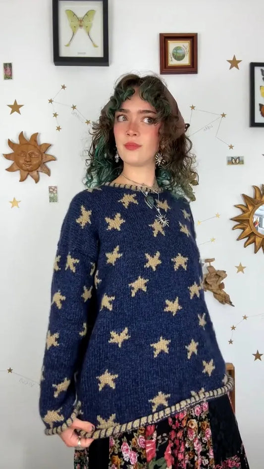 Retro Starry Sky Cardigan Sweater