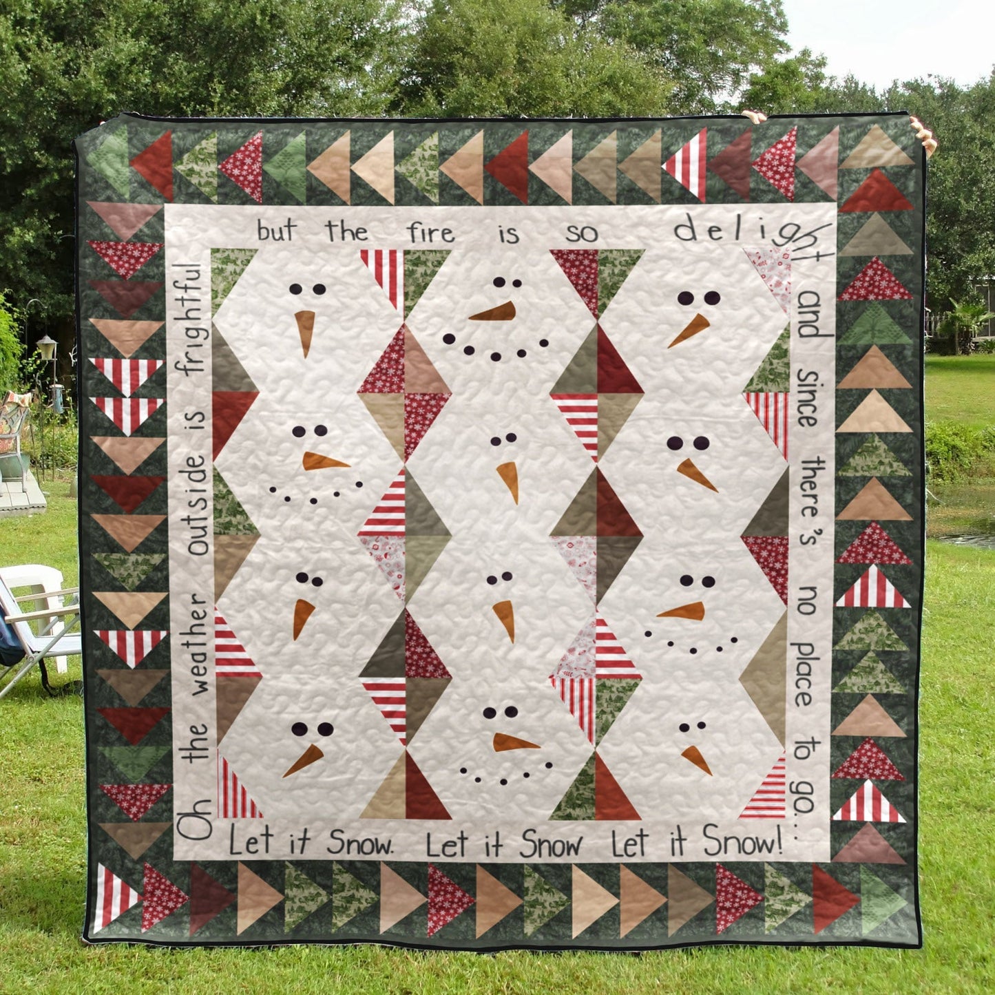 Christmas Snowman CLA11110463Q Quilt Blanket