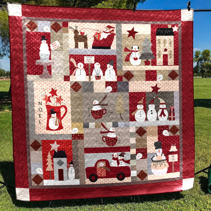 Snowmen Christmas CLA0910639Q Quilt Blanket