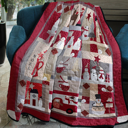 Snowmen Christmas CLA0910639Q Quilt Blanket