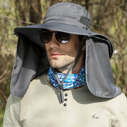 Detachable Curtain Neck Protection Boonie Hat