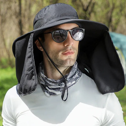 Detachable Curtain Neck Protection Boonie Hat