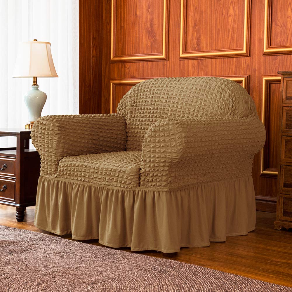 Kourtney Skirt Style Stretch Sofa Cover Armchair Cover