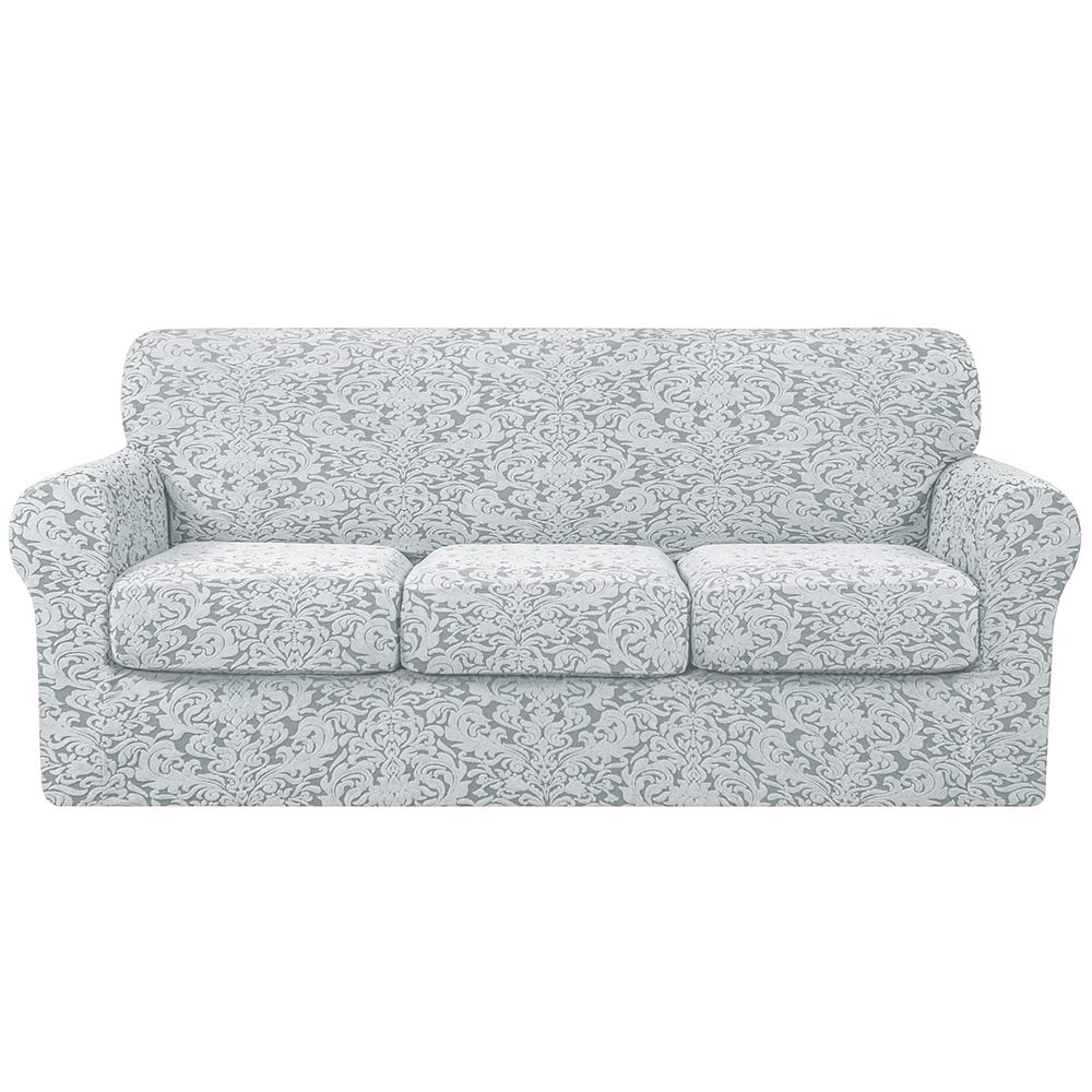 Exquisite Jacquard Floral Pattern High Spandex Sofa Slipcover Includes Separate Seat Covers