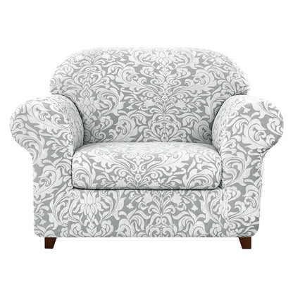 4 Sizes Exquisite Jacquard Floral Pattern Premium Elastic Sofa Cover Includes Separate Seat Covers