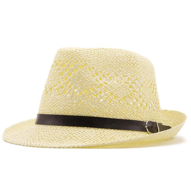 Summer men Fedora Hats for Women Straw Sun Hats Wide Brim summer Visor Cap Solid Straw Jazz Hat Beach cap Sombrero Panama Gorras