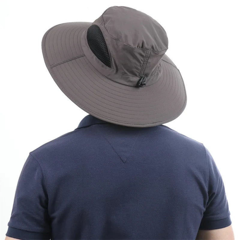 Men and Women Large Brim Waterproof Breathable Outdoor Quick Dry Boonie Hat