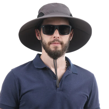 Men and Women Large Brim Waterproof Breathable Outdoor Quick Dry Boonie Hat