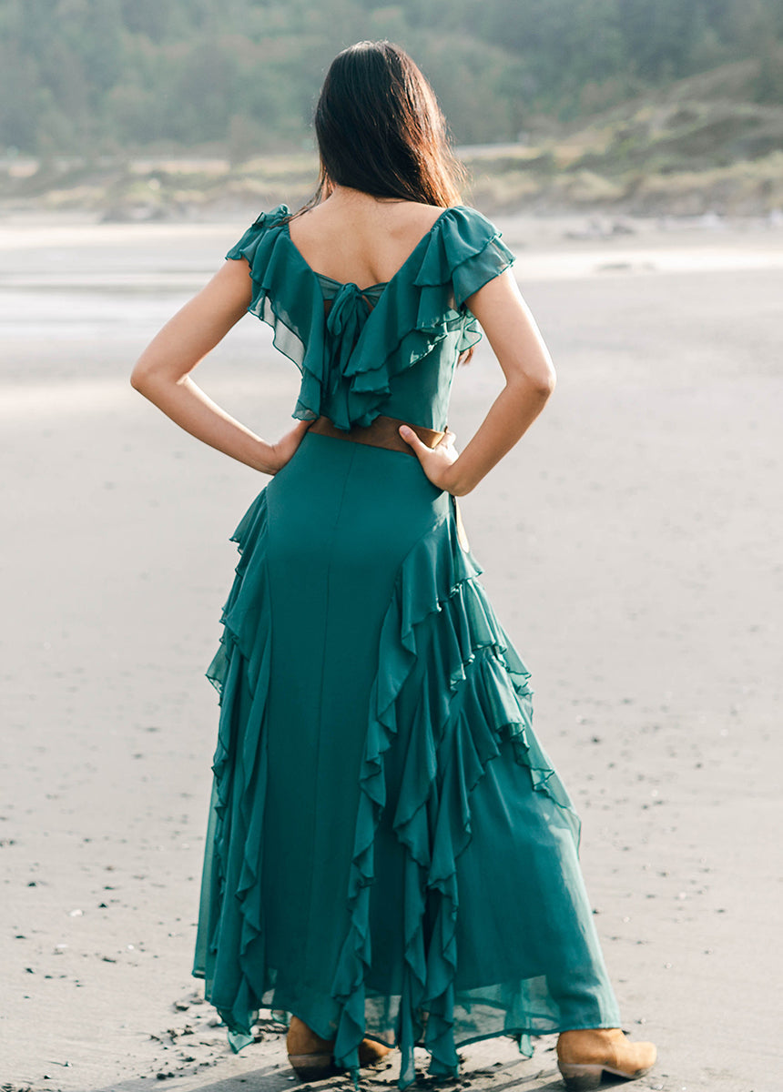 Sylvia Dress in Ocean Green