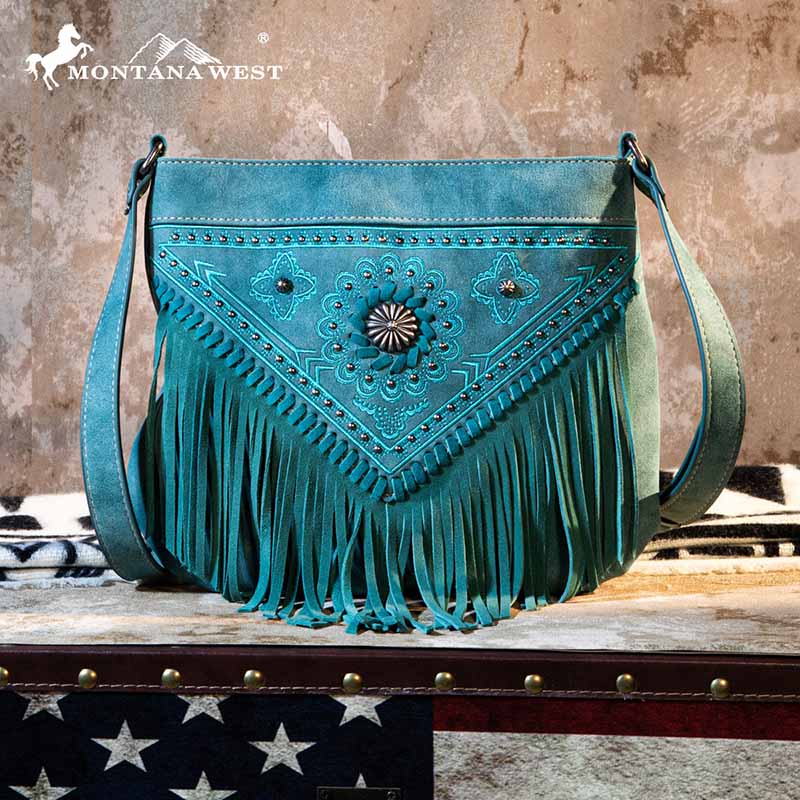 Montana West Concho Collection Concealed Carry Crossbody Bag