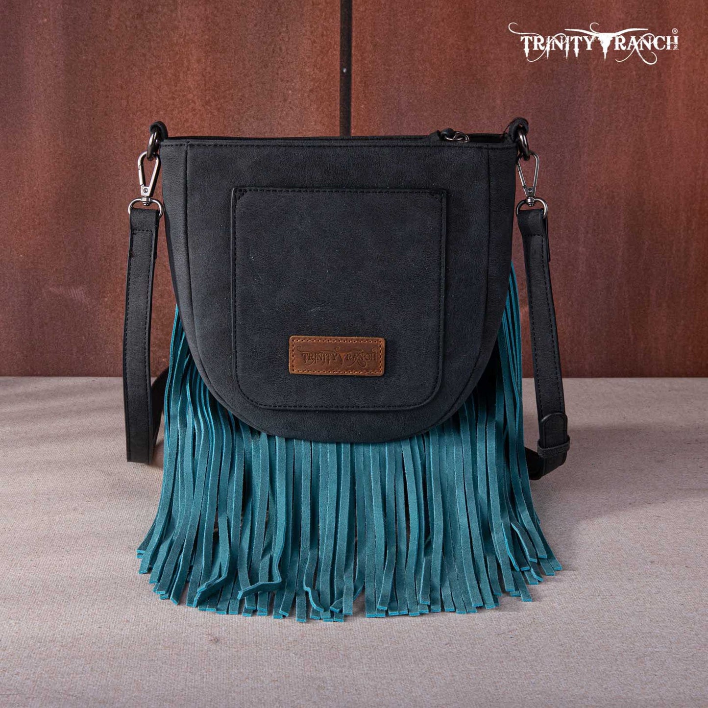 Trinity Ranch Hair-On Cowhide Fringe Crossbody Bag