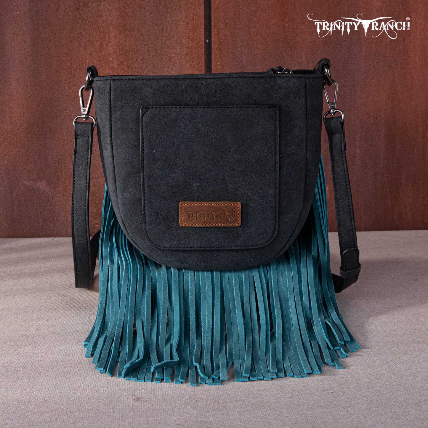 Trinity Ranch Hair-On Cowhide Fringe Crossbody Bag