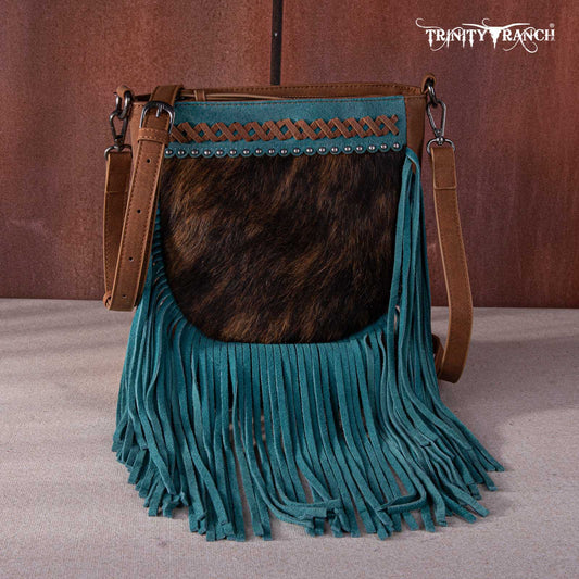 Trinity Ranch Hair-On Cowhide Fringe Crossbody Bag