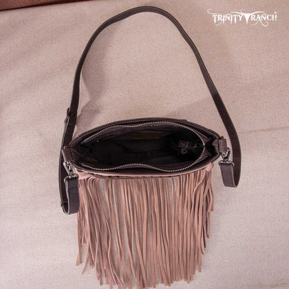 Trinity Ranch Hair-On Cowhide Fringe Crossbody Bag