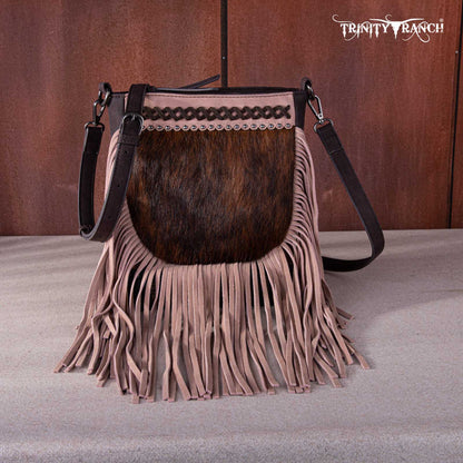 Trinity Ranch Hair-On Cowhide Fringe Crossbody Bag