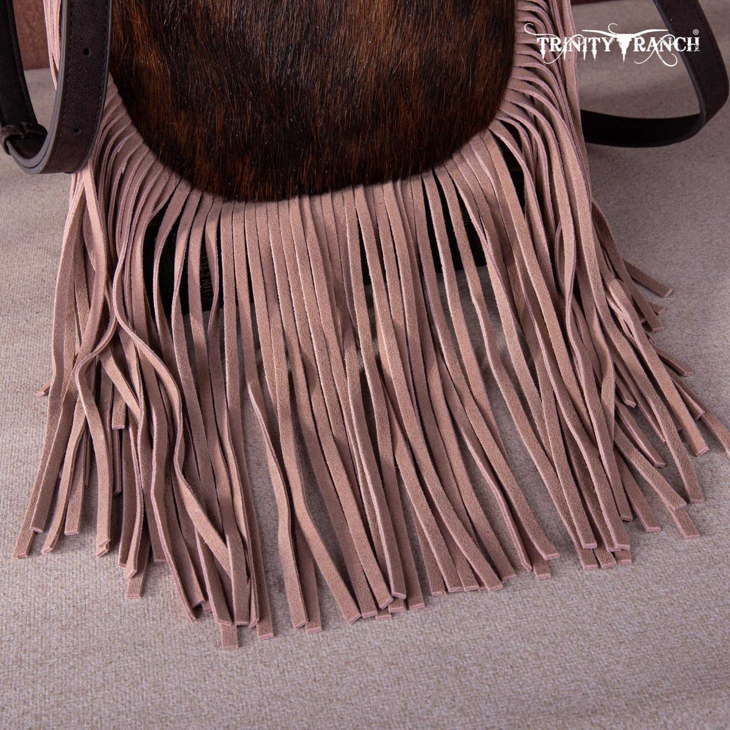 Trinity Ranch Hair-On Cowhide Fringe Crossbody Bag